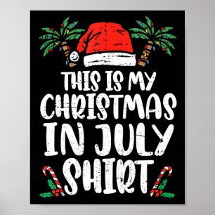 Jul i juli: Shirt Santa Hat Summer Beach Vac Poster