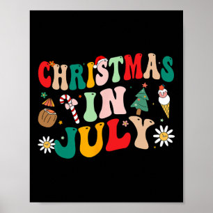 Jul i juli Shirts Groovy Julafton Sommar Manar Wo Poster