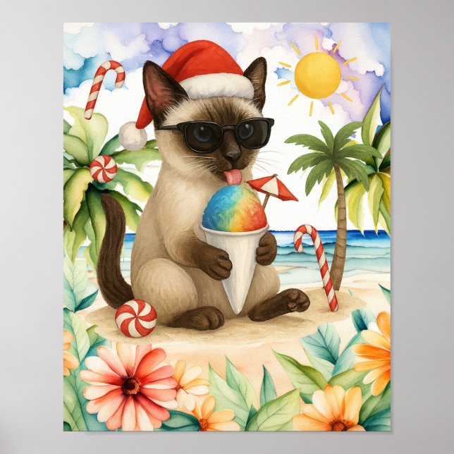 Jul i juli: Siamese Cat Lovers Poster (Framsidan)