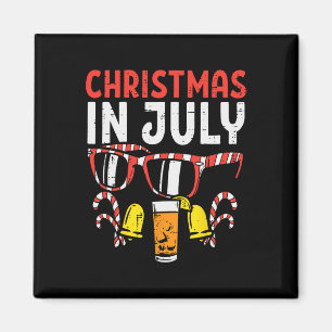 Jul i juli Singlar Drink Summer Xmas Män Kvinnor Magnet