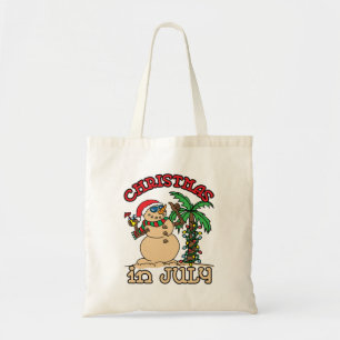 Jul i juli Snögubbe Sand Beach Tygkasse