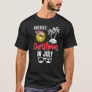 Jul i juli Sol, sommarstugan Julafton Santa T Shirt