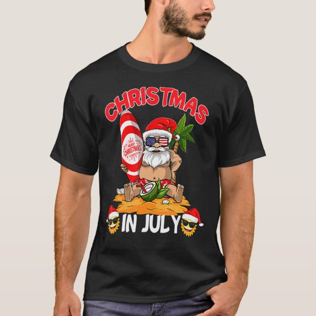 Jul i juli: Sommar-Vacationskassan i Santa T Shirt (Framsida)