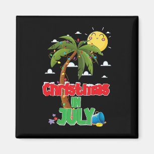 Jul i juli: Sommaravacation Beach Julafton Holid Magnet