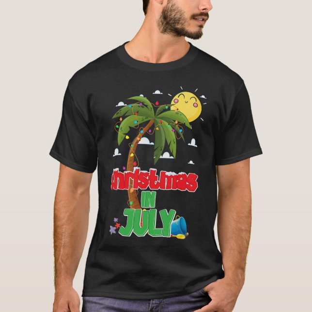 Jul i juli: Sommaravacation Beach Julafton Holid T Shirt (Framsida)