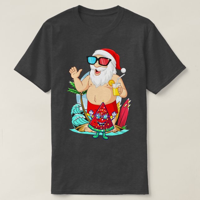 Jul i juli: Sommaravacering av jultomte T Shirt (Design framsida)