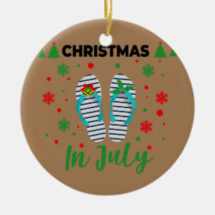 Jul i juli: Sommarbussavlyssning Flip Julgransprydnad Keramik