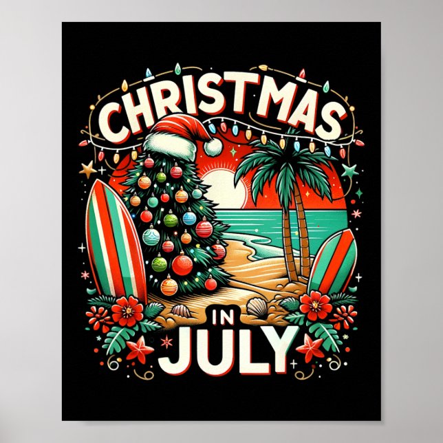 Jul i juli: Sommarbussvektorn i Julafton Poster (Framsidan)
