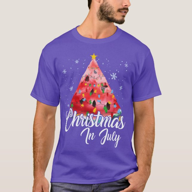 Jul i juli Sommardesign Melon jul T Shirt (Framsida)