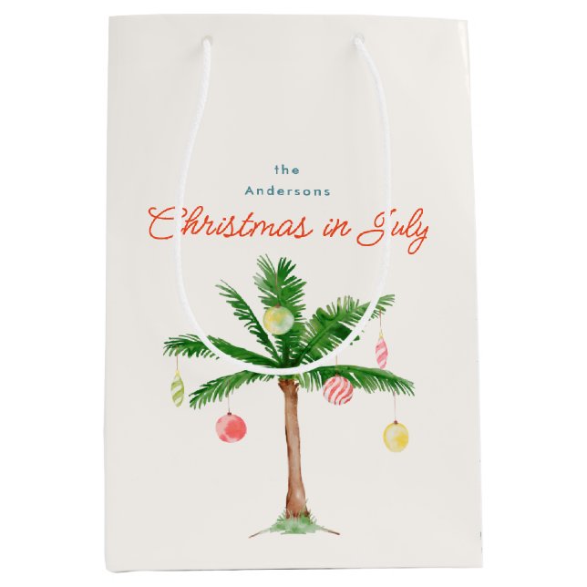 Jul i juli Sommaren Handflatan Träd med prydnadsfö (Framsidan)