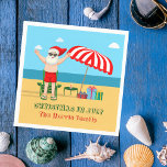 Jul i juli Sommaren Jultomten Beach Party Pappersservett<br><div class="desc">Den här söta julen i juli gör att perfekt sommar-party dekorerar för en strandbänk eller bassäng-samling. Gör det till en roligt nordpolare, så att extravaganza med Jultomten i hans simbassänger bredvid ett rödvitt strandparaply och -gåvor. Jag har aldrig sett mr Klaus i en badande kostym förut! Grönten binder samman temat...</div>