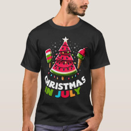 Jul i juli Sommarmelon Popsicle Träd T Shirt