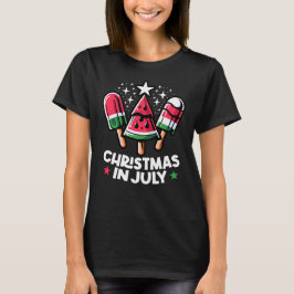 Jul i juli Sommarmelon Popsicle Träd T Shirt