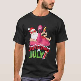 Jul i juli Srt Funny Santa Summer Beach V T Shirt