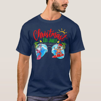 Jul i juli Sunglass Santa Beach Sommar Xm T Shirt