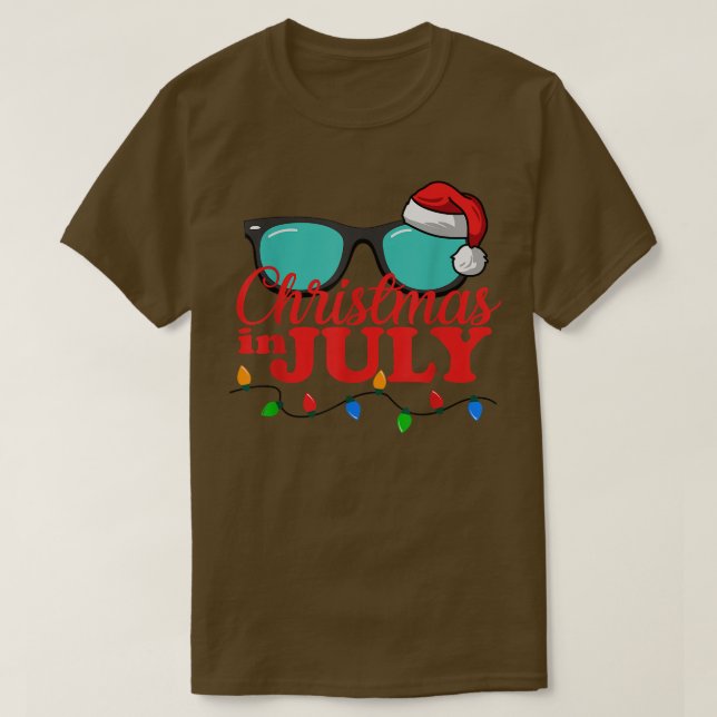 Jul i juli Sunglasses Beach Summer Vacatio T Shirt (Design framsida)