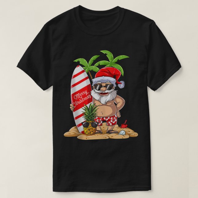 Jul i juli Surfa Hawaiian Manar Sommar S T Shirt (Design framsida)