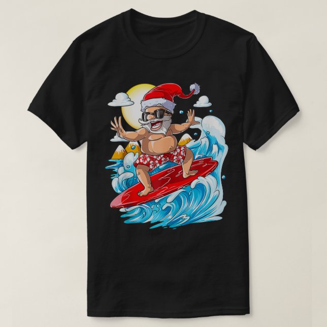 Jul i juli Surfa Hawaiian Manar Sommar S T Shirt (Design framsida)