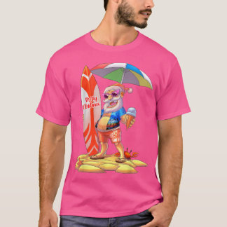 Jul i juli Surfer Santa Hawaiian Family Mat T Shirt