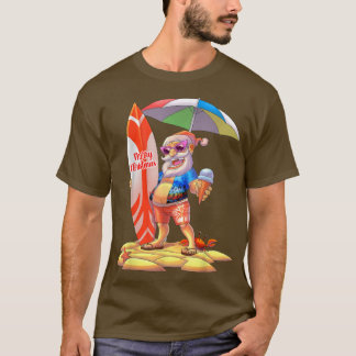Jul i juli Surfer Santa Hawaiian Family Mat T Shirt