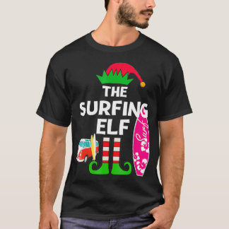 Jul i juli Surfing Elf Summer Beach Vacatio T Shirt