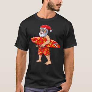 Jul i juli Surfing Santa With Summer Hawaii T Shirt