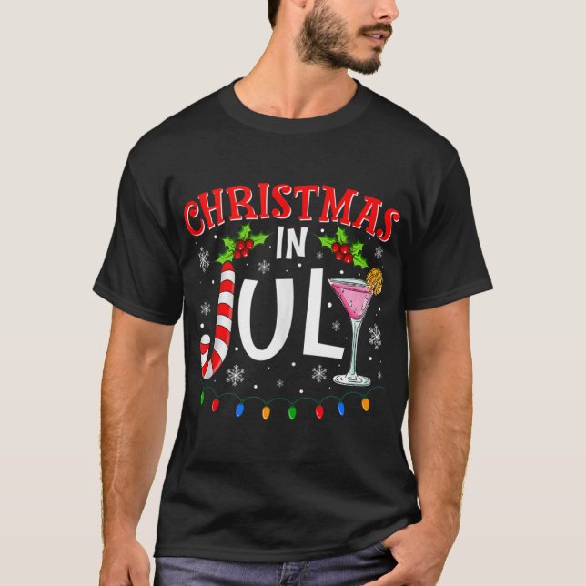 Jul i juli: Tanken för sommarklotet Beach Vacation T Shirt (Framsida)