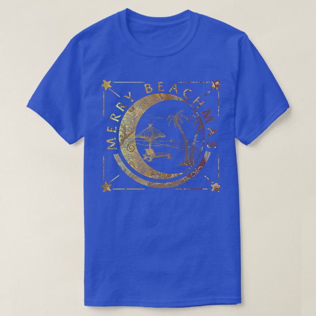 Jul i juli Tie Dye Merry BeachMas Sommar Va T Shirt (Design framsida)