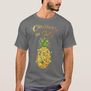 Jul i juli Tie Dye Pineapple Julafton Träd Ligh T Shirt