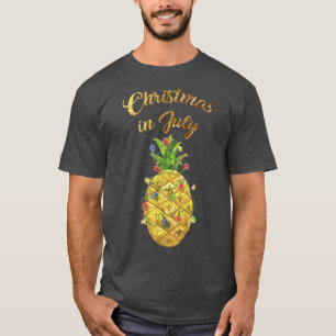 Jul i juli Tie Dye Pineapple Julafton Träd Ligh T Shirt