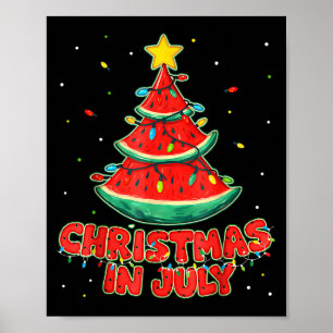 Jul I juli: Toppmöte i Watermelon Julafton Träd Poster