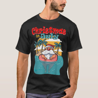 Jul i juli: Träden Beach-sommaren i Santa Handflat T Shirt