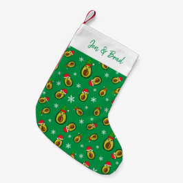 Jul i juli Tropical Avocados Skriv ut Liten Julstrumpa