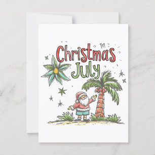 Jul i juli: Tropical Santa & Summer Helgdag Vykort