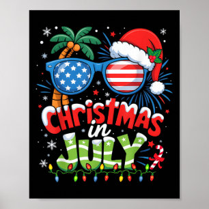 Jul i juli USA flagga Sommarbussen Hawaii San Poster