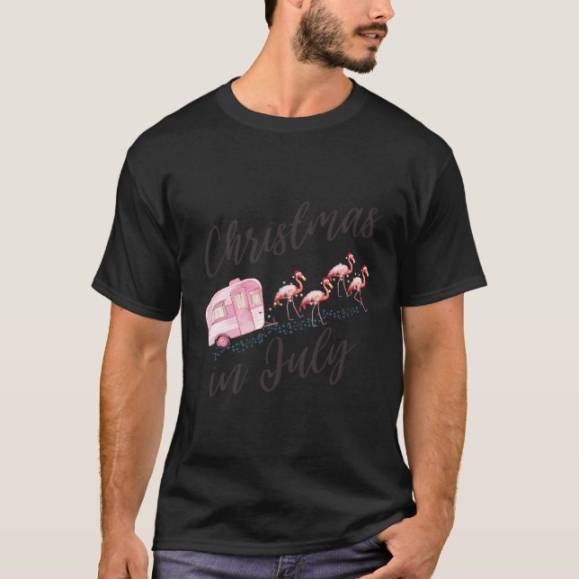 Jul i juli Vacation Sunglasses Santa Hat Su T Shirt (Framsida)