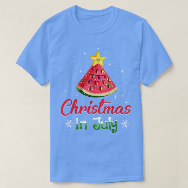 Jul i juli Vatermelon Julgran Summe T Shirt (Design framsida)