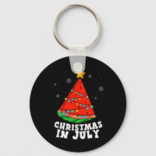 Jul i juli-vattenmelonträd sommarlov nyckelring