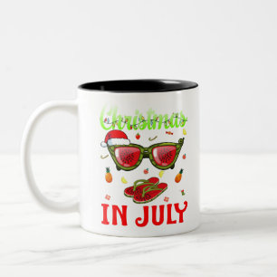 Jul I juli: Vattmelon Pineapple Två-Tonad Mugg