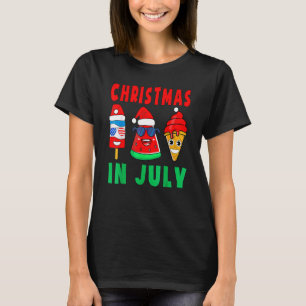 Jul i juli: Watermelon Ice Pops Julafton Santa H T Shirt