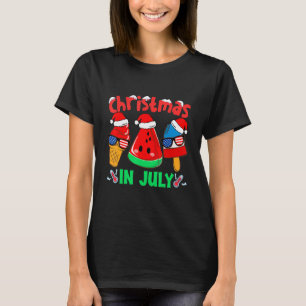 Jul i juli: Watermelon Ice Pops Julafton Santa H T Shirt