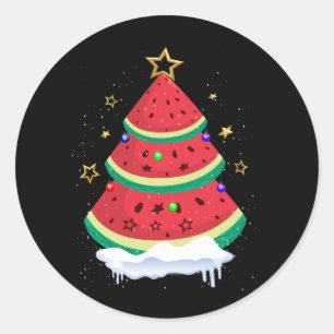 Jul i juli: Watermelon jul Tre Sommar Runt Klistermärke