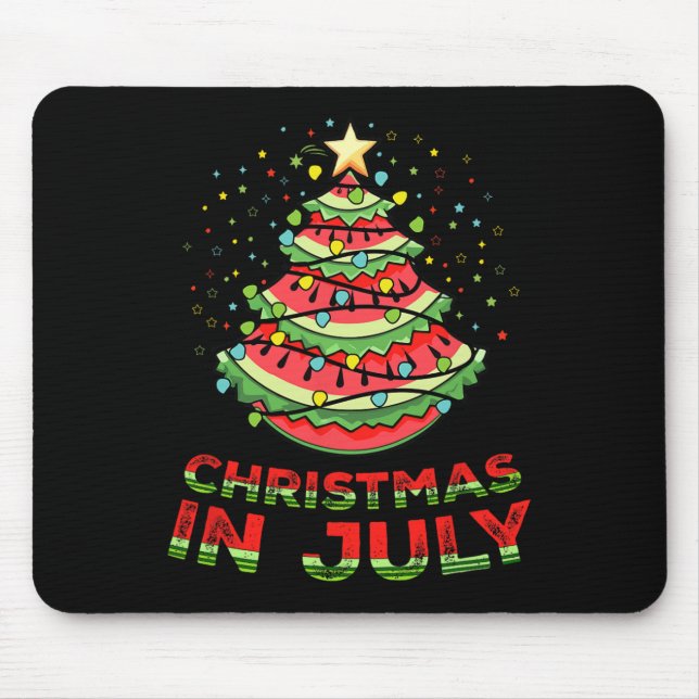 Jul i juli: Watermelon Julafton Träd Sommar 1 Musmatta (Framsidan)