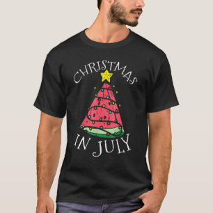 Jul i juli Watermelon Julafton Träd, sommartid i M T Shirt