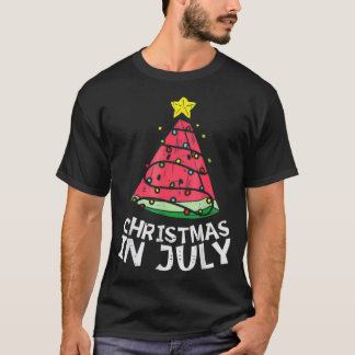 Jul i juli Watermelon Julafton Träd Sommartorn T Shirt