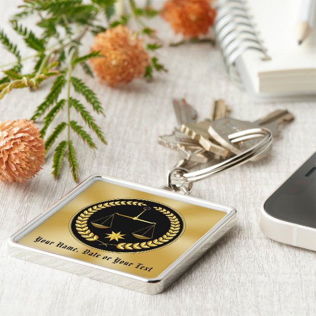 Jul i julklapp i personlig Studenten Fyrkantig Silverfärgad Nyckelring (Sidan)