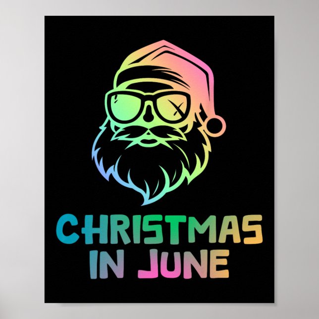 Jul i juni med Santa Funny-Helgdag Poster (Framsidan)