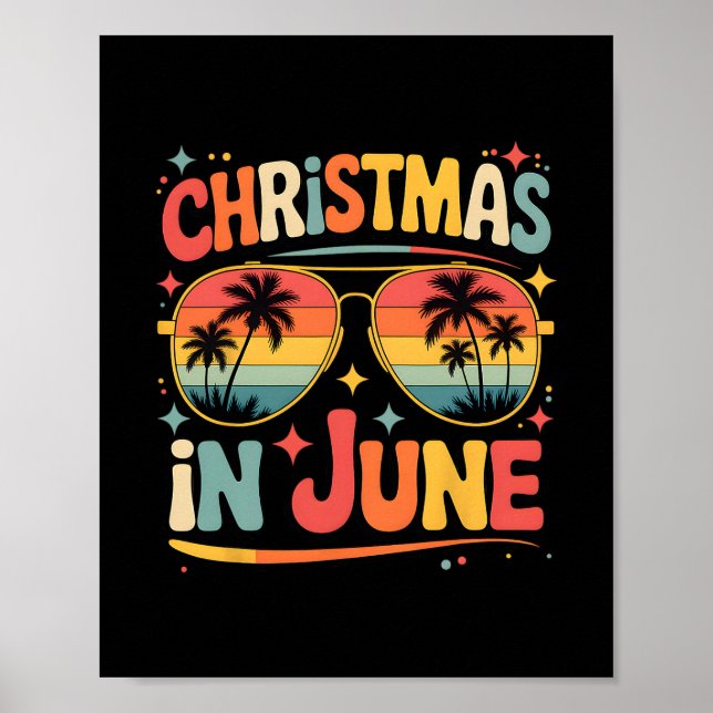 Jul i juni Singlar Retro Sommarlov Xmas Poster (Framsidan)