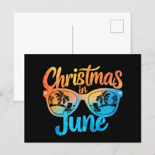 Jul i juni solglasögon Rolig sommarlov Vykort