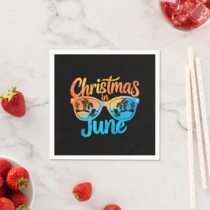 Jul i juni solglasögon Roligt sommarlov Pappersservett